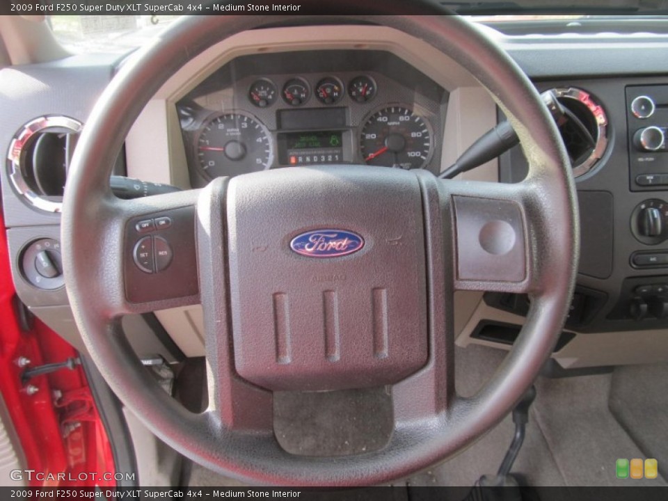 Medium Stone Interior Steering Wheel for the 2009 Ford F250 Super Duty XLT SuperCab 4x4 #76503308