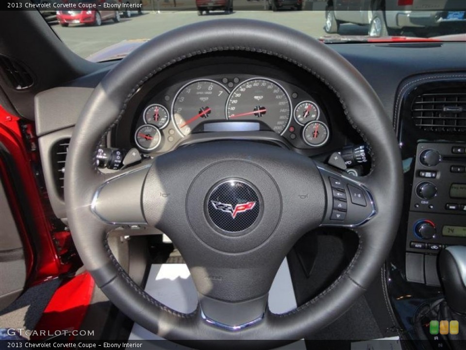 Ebony Interior Steering Wheel for the 2013 Chevrolet Corvette Coupe #76503598