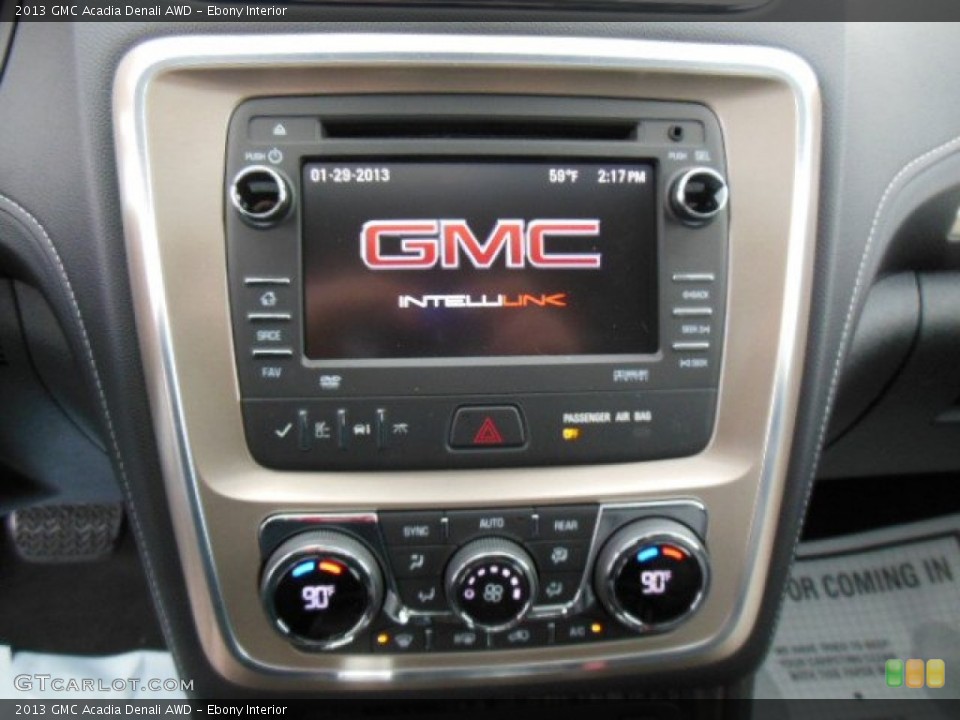 Ebony Interior Controls for the 2013 GMC Acadia Denali AWD #76505769