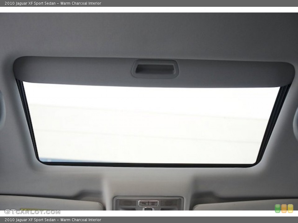 Warm Charcoal Interior Sunroof for the 2010 Jaguar XF Sport Sedan #76507040