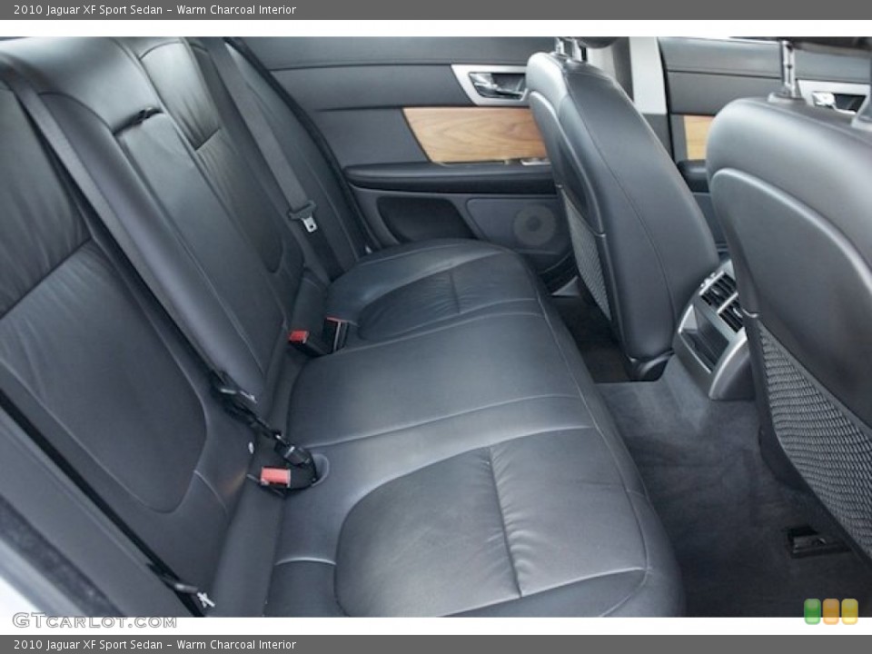 Warm Charcoal Interior Rear Seat for the 2010 Jaguar XF Sport Sedan #76507071