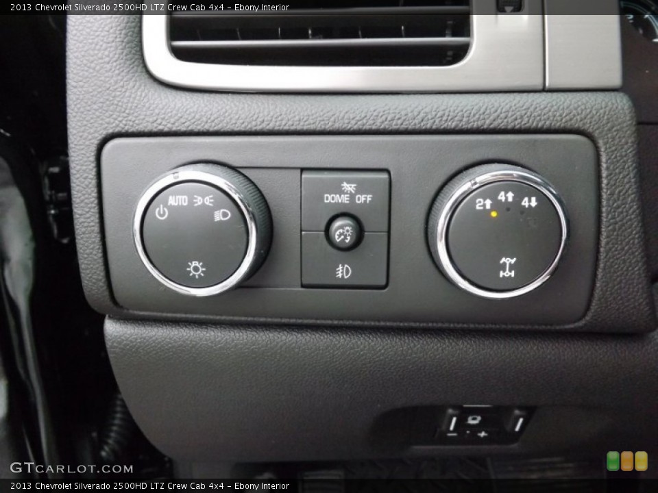 Ebony Interior Controls for the 2013 Chevrolet Silverado 2500HD LTZ Crew Cab 4x4 #76510292