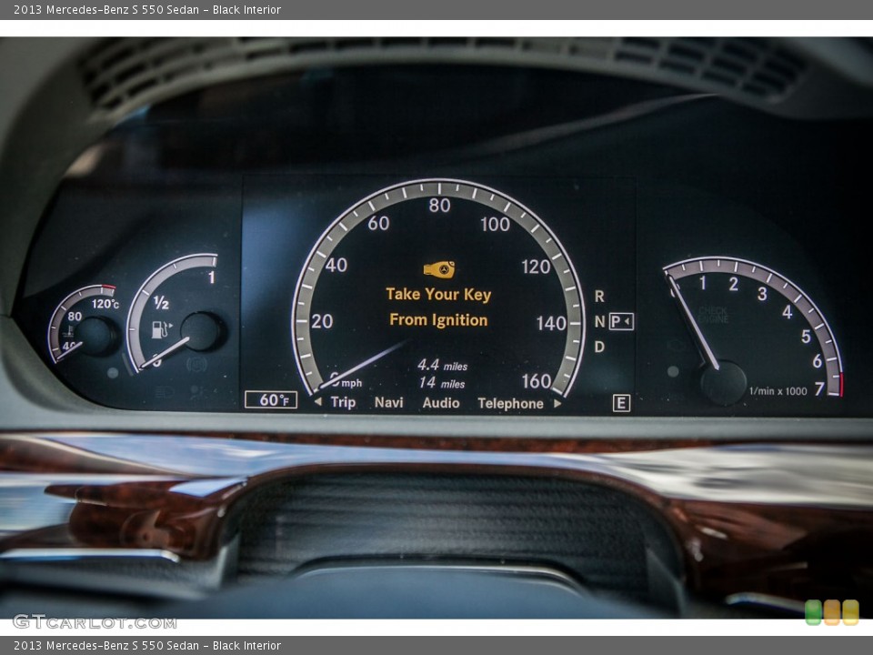 Black Interior Gauges for the 2013 Mercedes-Benz S 550 Sedan #76511750