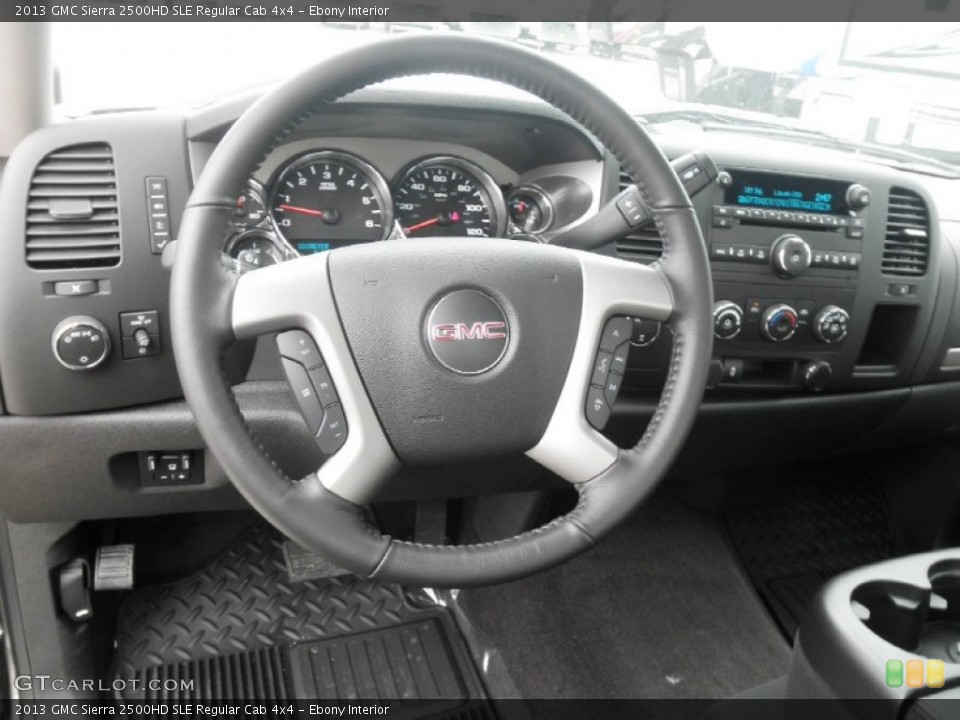 Ebony Interior Steering Wheel for the 2013 GMC Sierra 2500HD SLE Regular Cab 4x4 #76512884