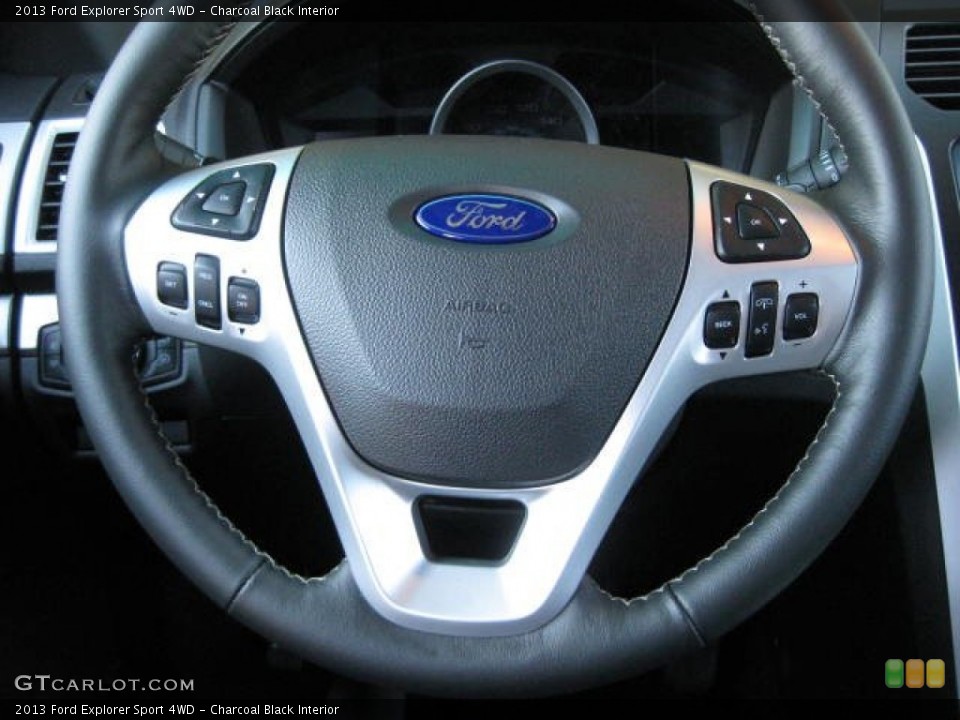 Charcoal Black Interior Steering Wheel for the 2013 Ford Explorer Sport 4WD #76513181