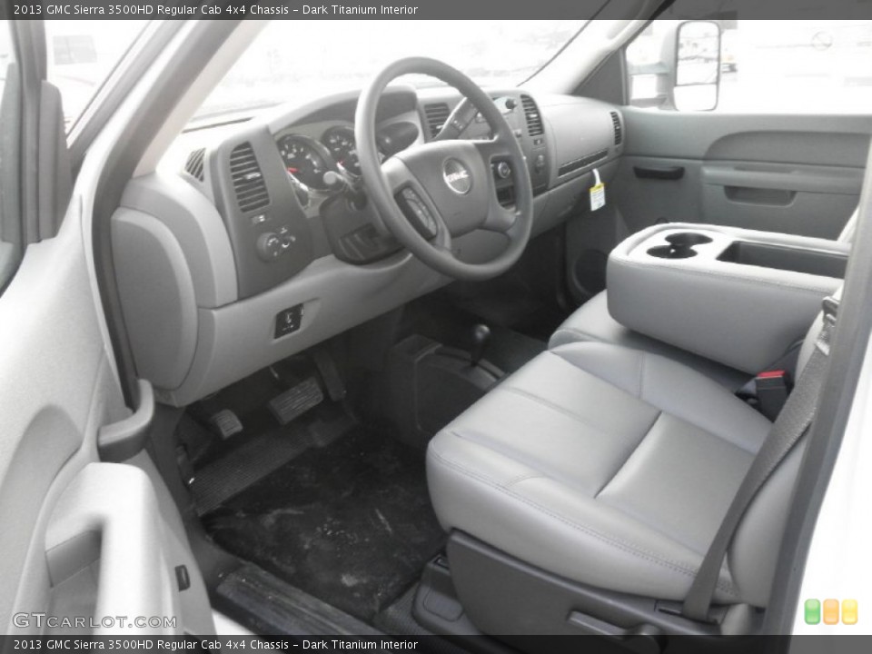 Dark Titanium Interior Prime Interior for the 2013 GMC Sierra 3500HD Regular Cab 4x4 Chassis #76513227