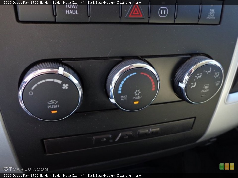 Dark Slate/Medium Graystone Interior Controls for the 2010 Dodge Ram 2500 Big Horn Edition Mega Cab 4x4 #76513310