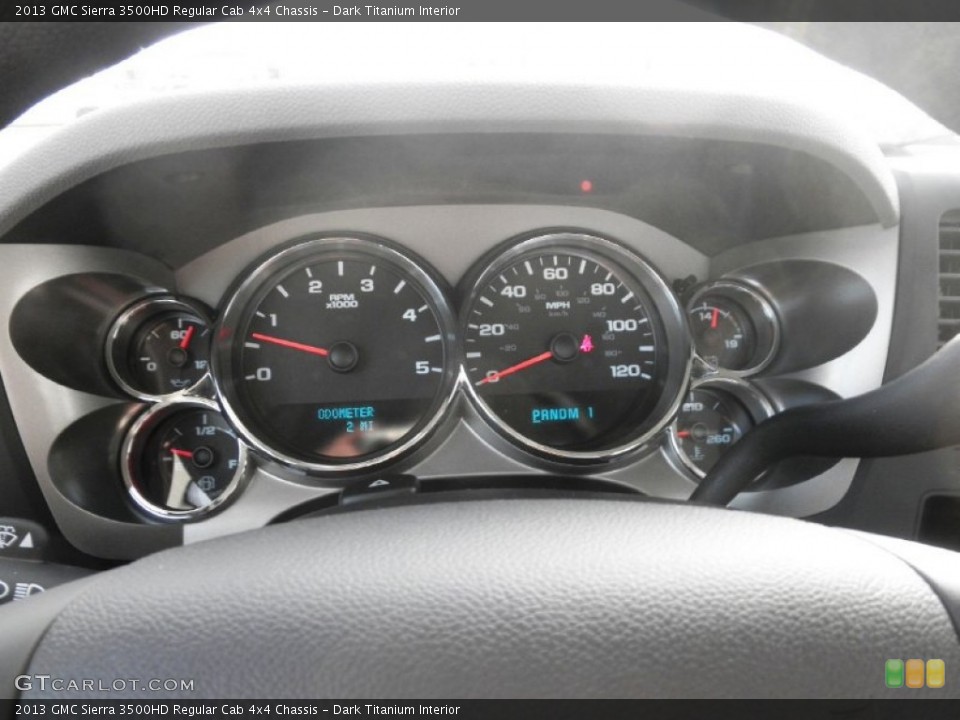 Dark Titanium Interior Gauges for the 2013 GMC Sierra 3500HD Regular Cab 4x4 Chassis #76513349