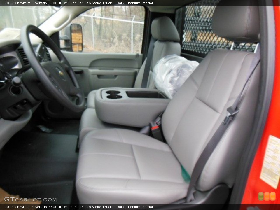 Dark Titanium Interior Front Seat for the 2013 Chevrolet Silverado 3500HD WT Regular Cab Stake Truck #76513847
