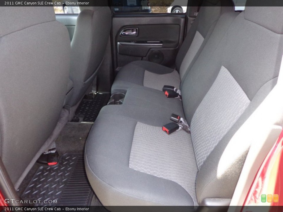Ebony Interior Rear Seat for the 2011 GMC Canyon SLE Crew Cab #76513936