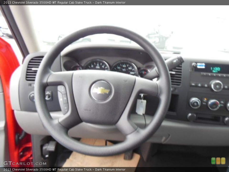 Dark Titanium Interior Steering Wheel for the 2013 Chevrolet Silverado 3500HD WT Regular Cab Stake Truck #76513940