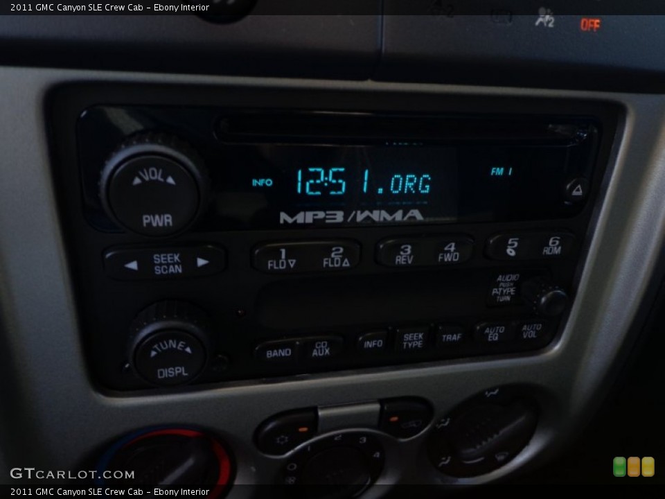 Ebony Interior Audio System for the 2011 GMC Canyon SLE Crew Cab #76514231