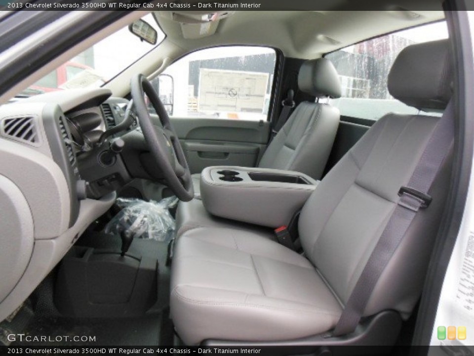 Dark Titanium Interior Front Seat for the 2013 Chevrolet Silverado 3500HD WT Regular Cab 4x4 Chassis #76515367