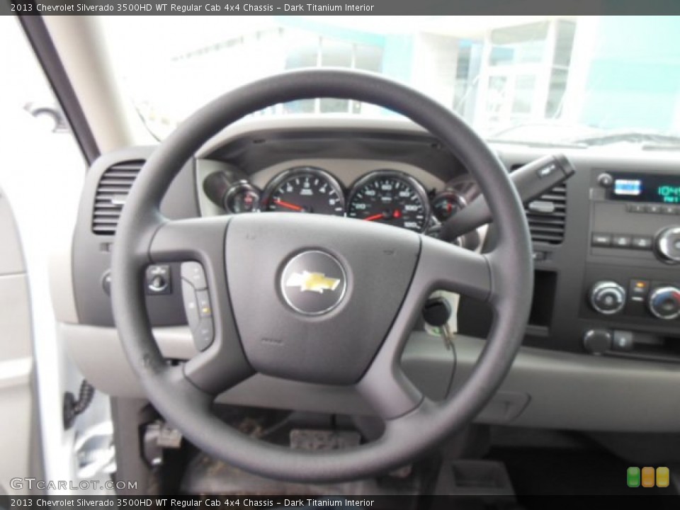 Dark Titanium Interior Steering Wheel for the 2013 Chevrolet Silverado 3500HD WT Regular Cab 4x4 Chassis #76515464