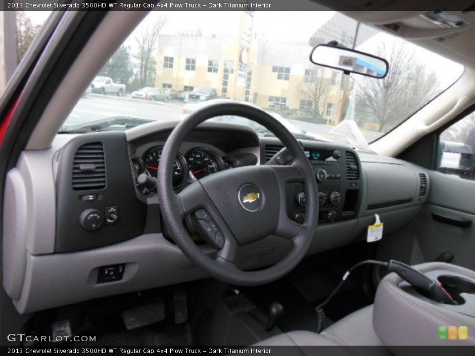 Dark Titanium Interior Dashboard for the 2013 Chevrolet Silverado 3500HD WT Regular Cab 4x4 Plow Truck #76516157
