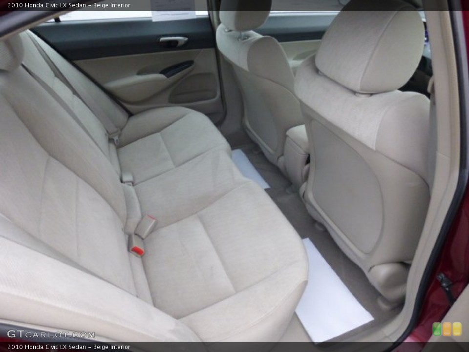 Beige Interior Rear Seat for the 2010 Honda Civic LX Sedan #76518161
