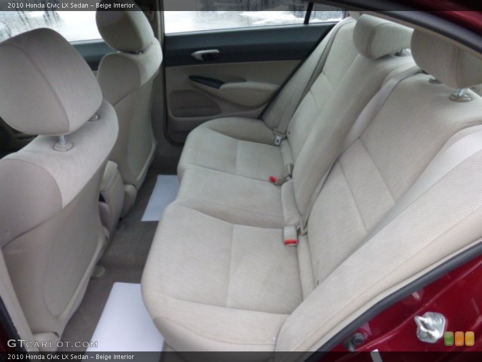 Beige Interior Rear Seat for the 2010 Honda Civic LX Sedan #76518185