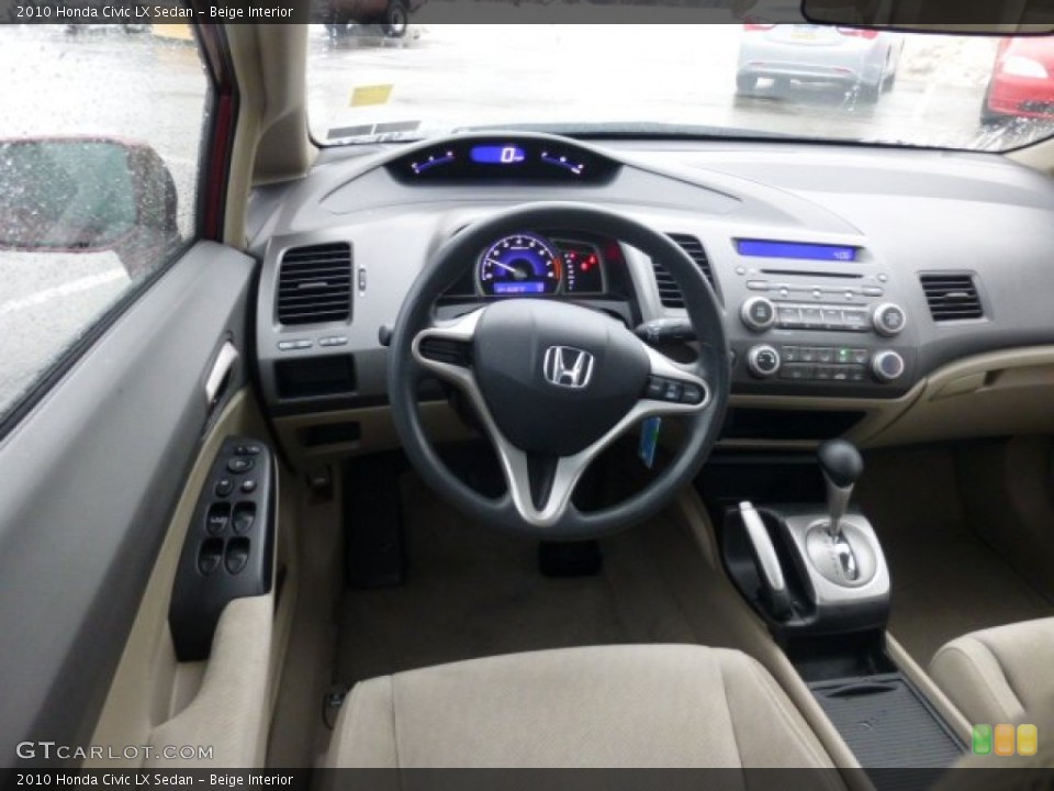 Beige Interior Dashboard for the 2010 Honda Civic LX Sedan #76518203