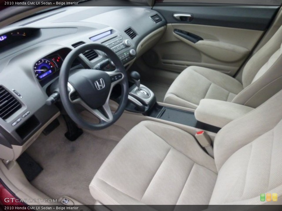 Beige Interior Prime Interior for the 2010 Honda Civic LX Sedan #76518229