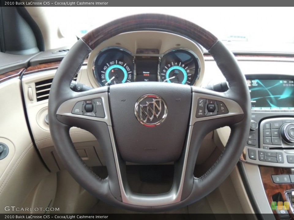 Cocoa/Light Cashmere Interior Steering Wheel for the 2010 Buick LaCrosse CXS #76518236