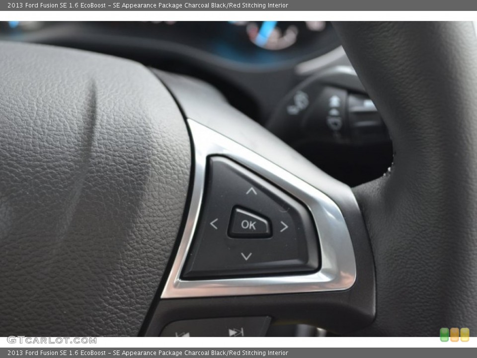 SE Appearance Package Charcoal Black/Red Stitching Interior Controls for the 2013 Ford Fusion SE 1.6 EcoBoost #76521015