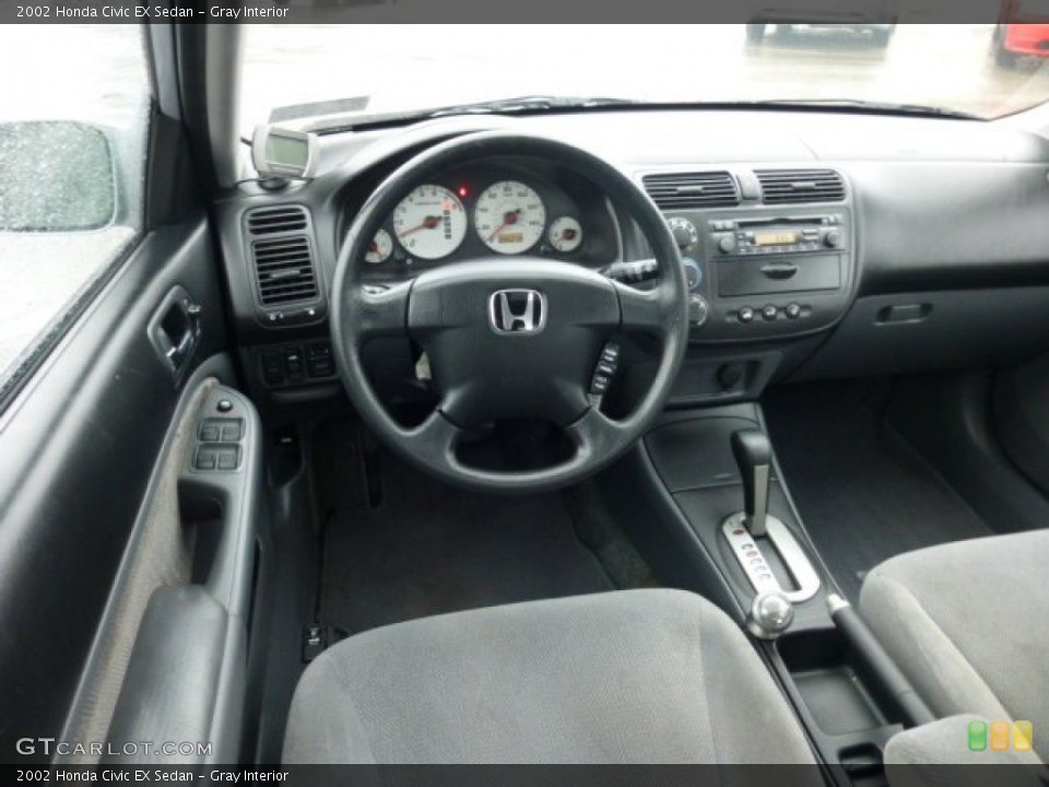 Gray Interior Dashboard for the 2002 Honda Civic EX Sedan #76521506