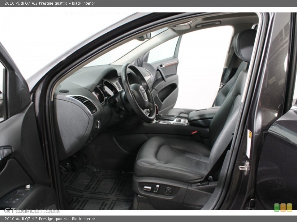 Black Interior Front Seat for the 2010 Audi Q7 4.2 Prestige quattro #76524752