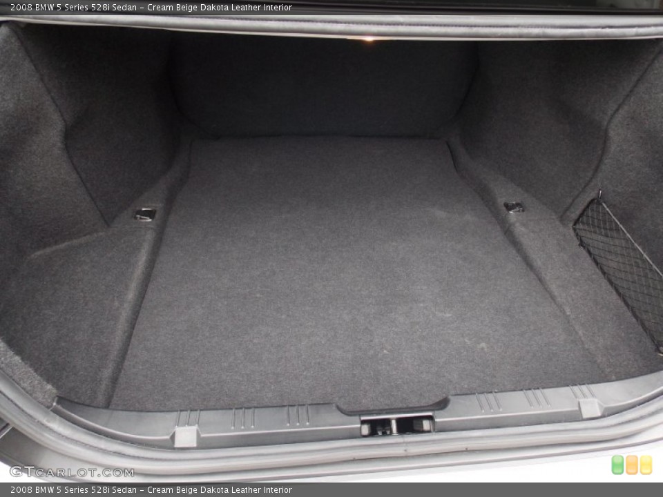 Cream Beige Dakota Leather Interior Trunk for the 2008 BMW 5 Series 528i Sedan #76525028