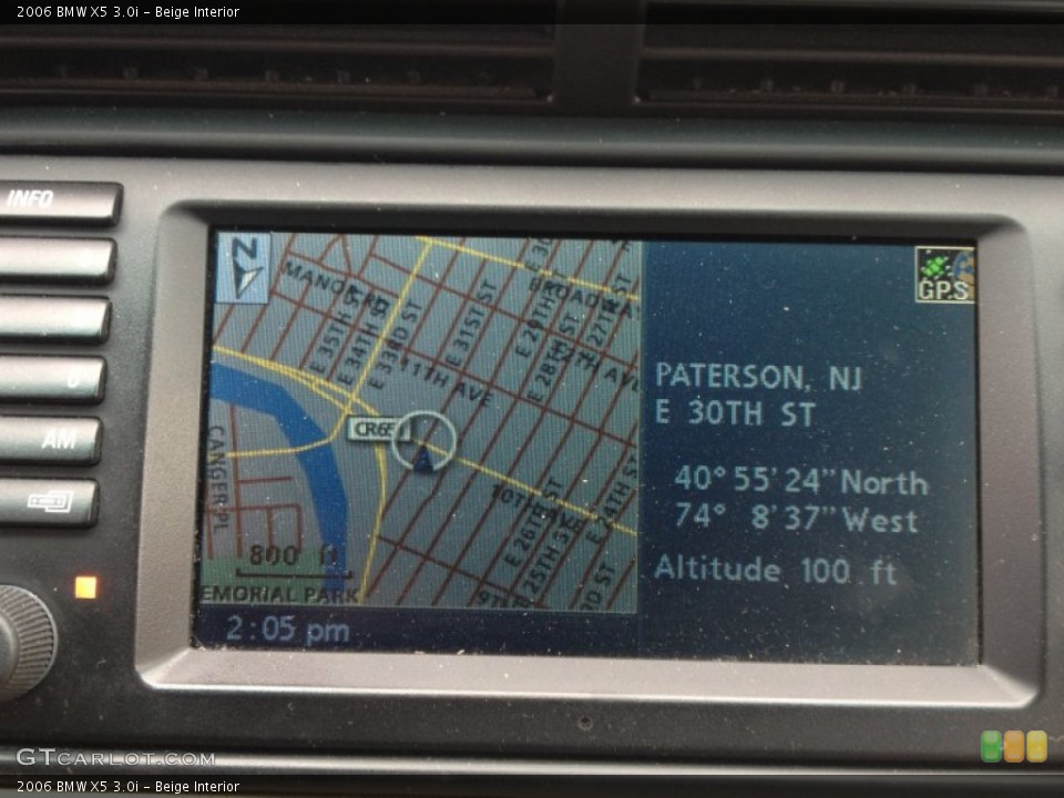 Beige Interior Navigation for the 2006 BMW X5 3.0i #76525031