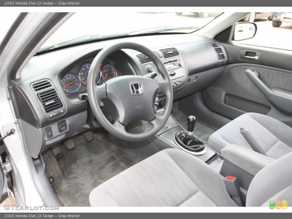 Gray Interior Prime Interior for the 2003 Honda Civic LX Sedan #76527473