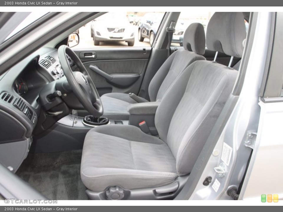 Gray Interior Front Seat for the 2003 Honda Civic LX Sedan #76527484