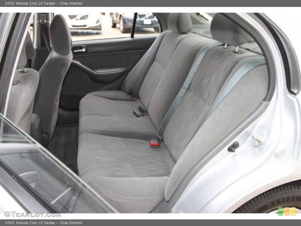 Gray Interior Rear Seat for the 2003 Honda Civic LX Sedan #76527491