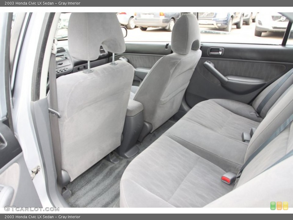 Gray Interior Rear Seat for the 2003 Honda Civic LX Sedan #76527497