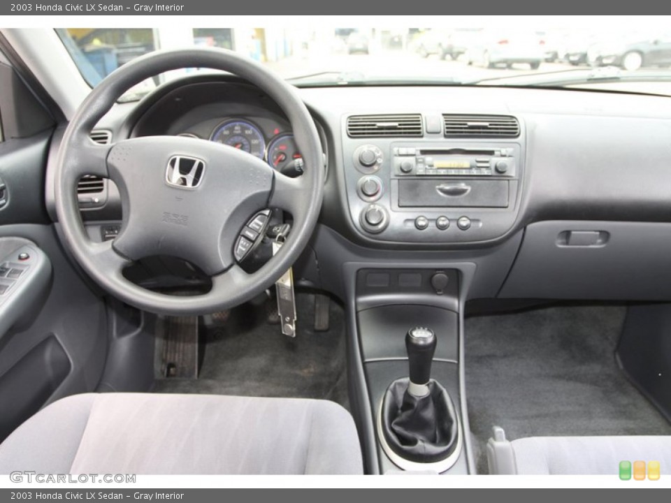 Gray Interior Dashboard for the 2003 Honda Civic LX Sedan #76527509