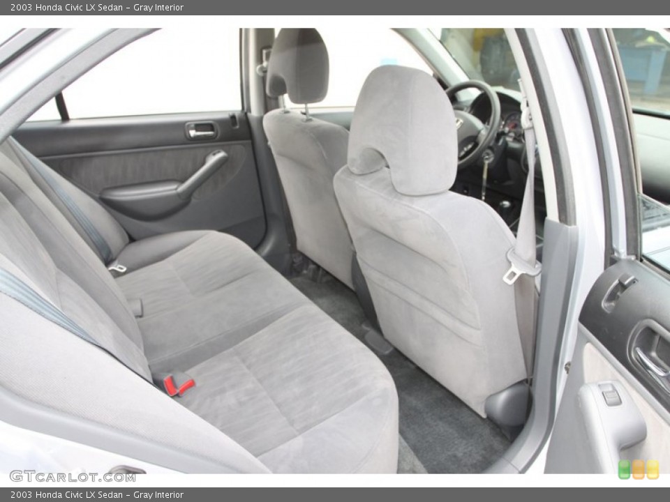 Gray Interior Rear Seat for the 2003 Honda Civic LX Sedan #76527622
