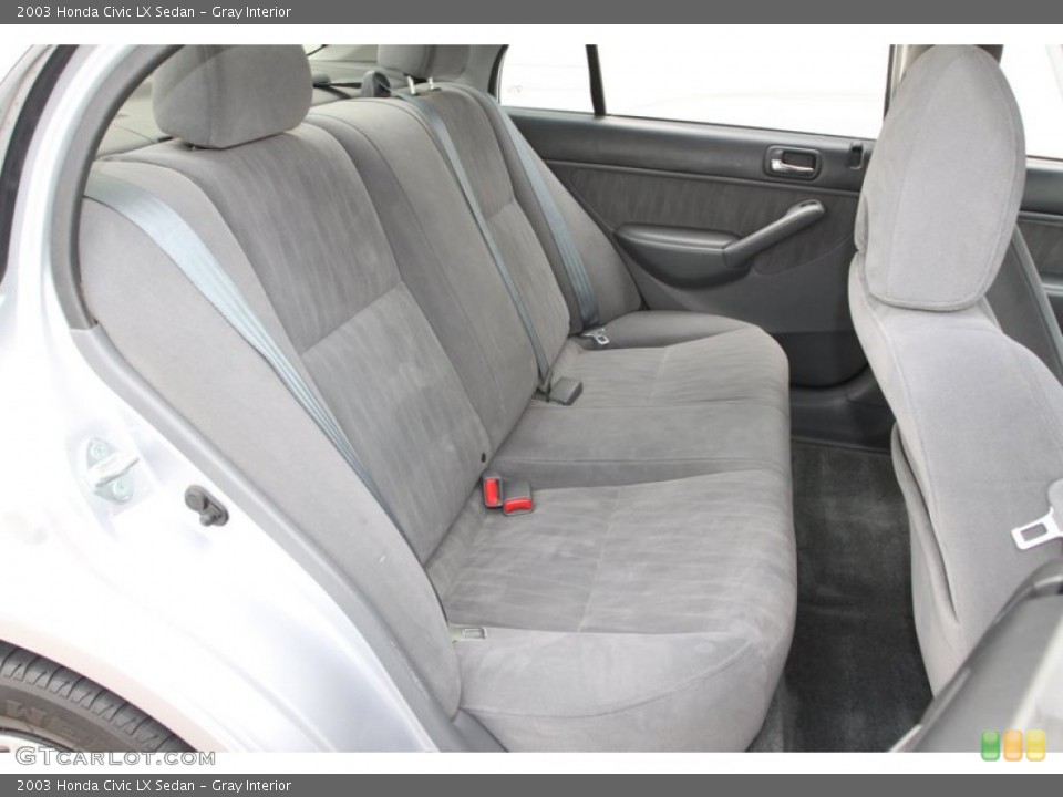 Gray Interior Rear Seat for the 2003 Honda Civic LX Sedan #76527635