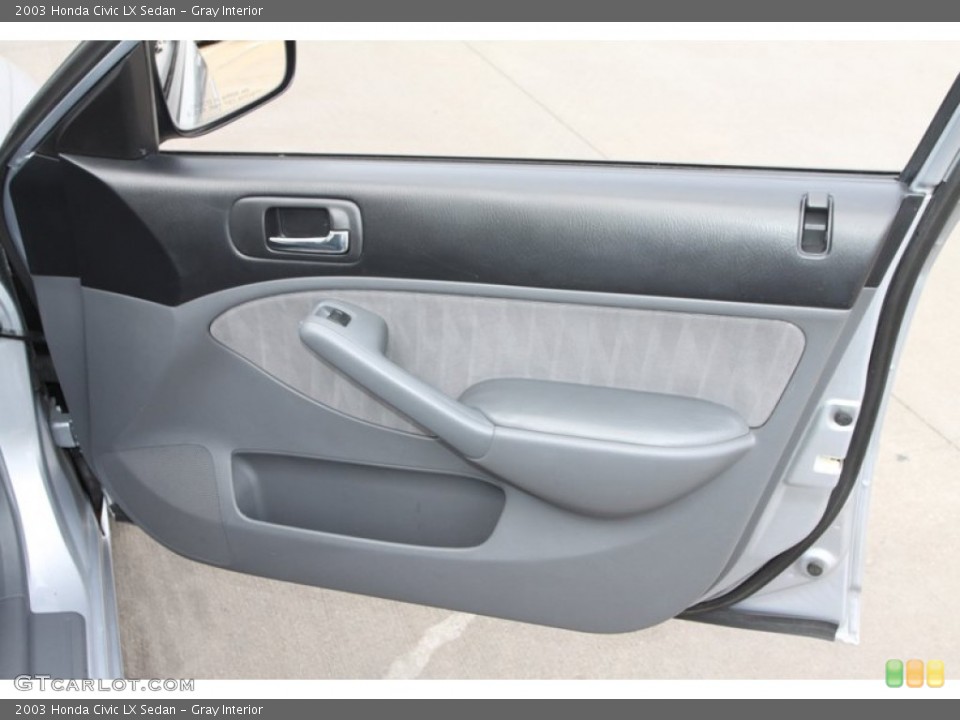 Gray Interior Door Panel for the 2003 Honda Civic LX Sedan #76527653
