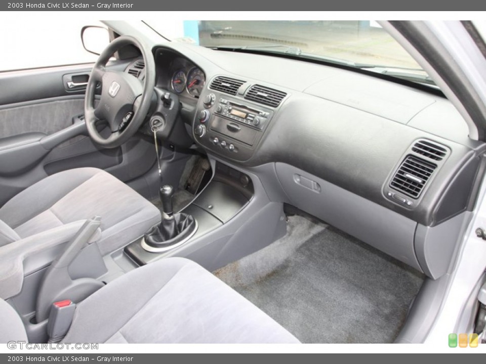Gray Interior Dashboard for the 2003 Honda Civic LX Sedan #76527677