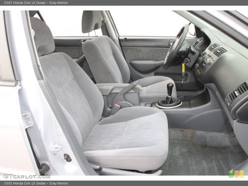 Gray Interior Front Seat for the 2003 Honda Civic LX Sedan #76527692