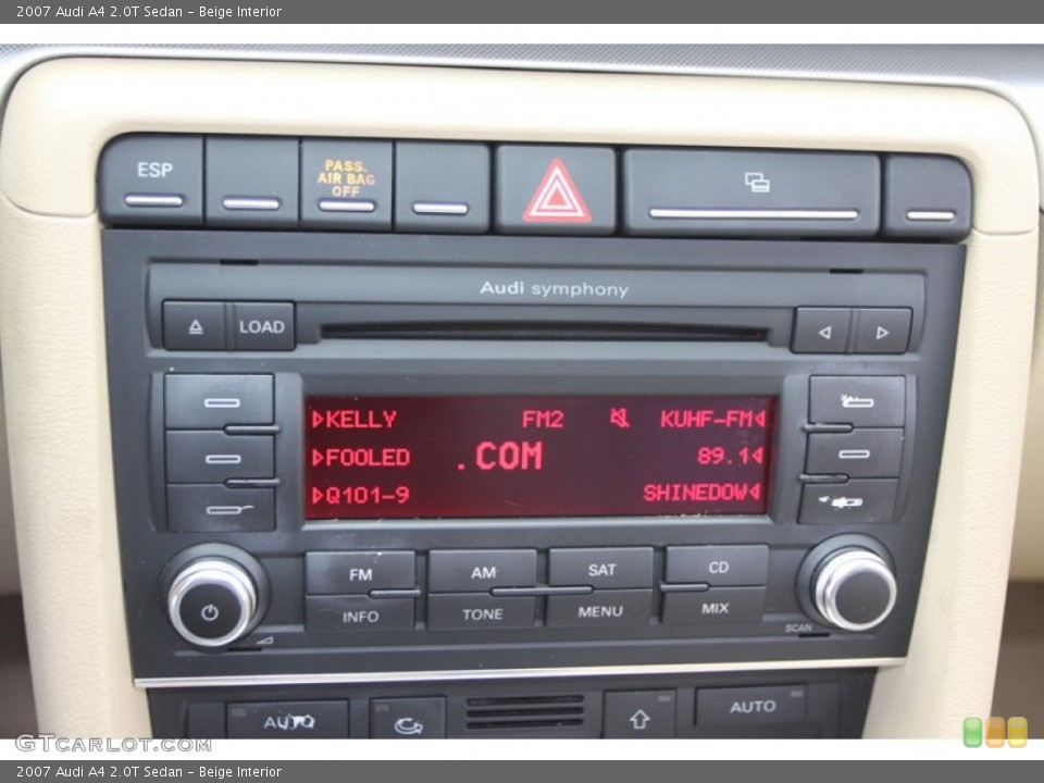 Beige Interior Audio System for the 2007 Audi A4 2.0T Sedan #76528879
