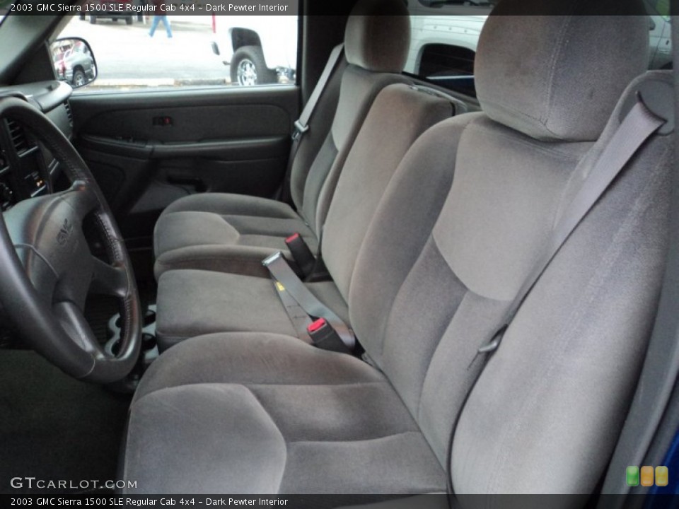 Dark Pewter Interior Front Seat for the 2003 GMC Sierra 1500 SLE Regular Cab 4x4 #76529714