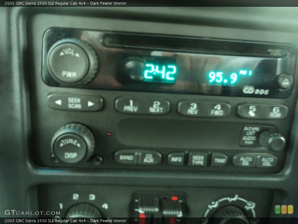 Dark Pewter Interior Audio System for the 2003 GMC Sierra 1500 SLE Regular Cab 4x4 #76529915