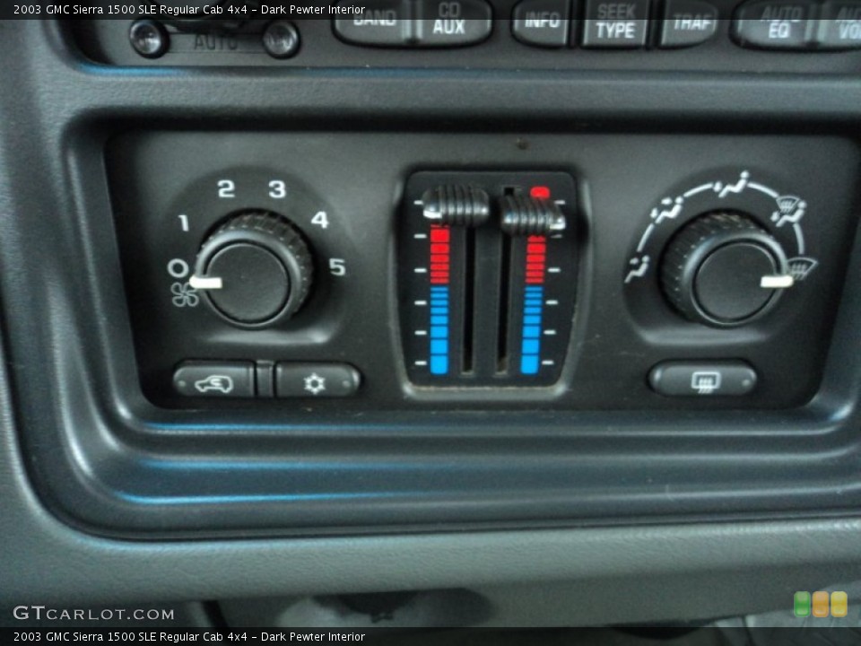 Dark Pewter Interior Controls for the 2003 GMC Sierra 1500 SLE Regular Cab 4x4 #76529934
