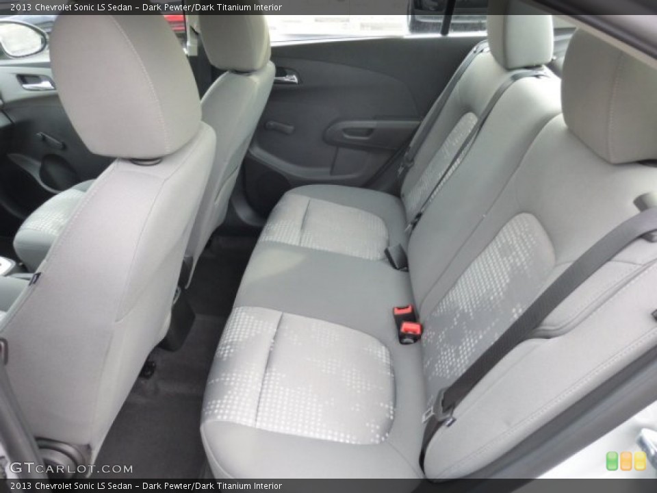 Dark Pewter/Dark Titanium Interior Rear Seat for the 2013 Chevrolet Sonic LS Sedan #76530531