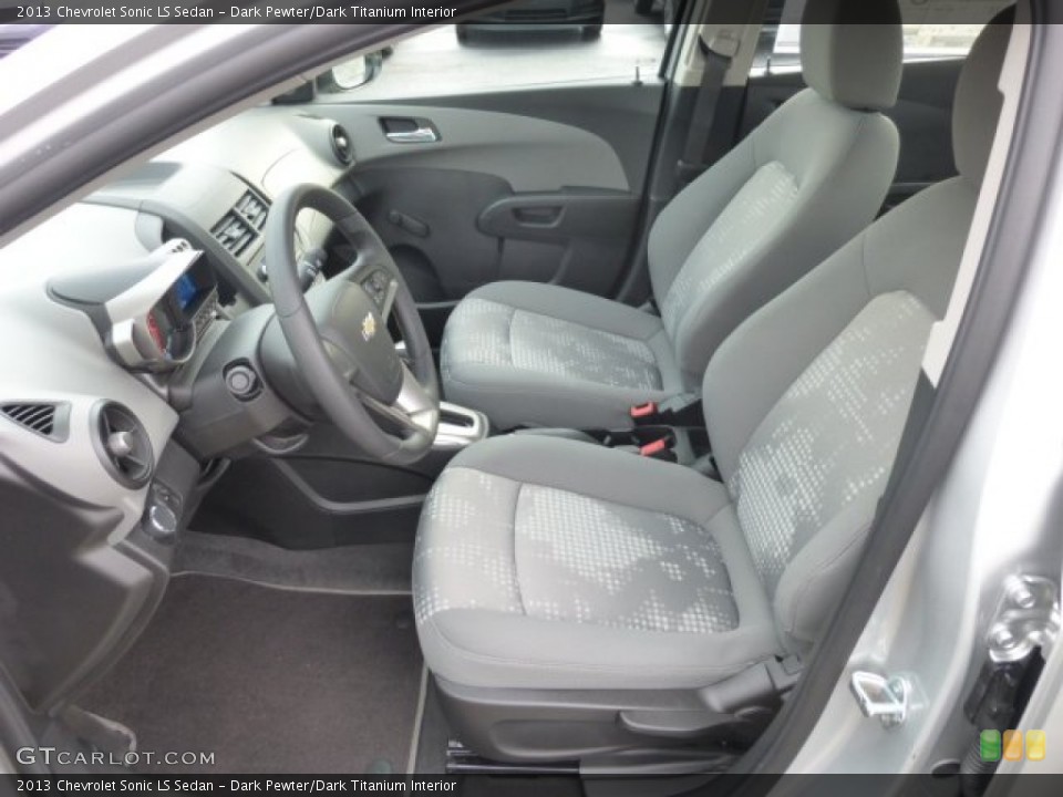 Dark Pewter/Dark Titanium Interior Front Seat for the 2013 Chevrolet Sonic LS Sedan #76530574