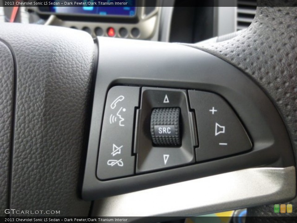 Dark Pewter/Dark Titanium Interior Controls for the 2013 Chevrolet Sonic LS Sedan #76530624