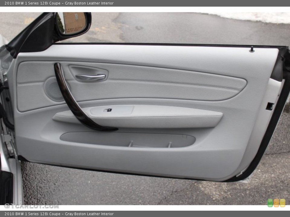 Gray Boston Leather Interior Door Panel for the 2010 BMW 1 Series 128i Coupe #76530818