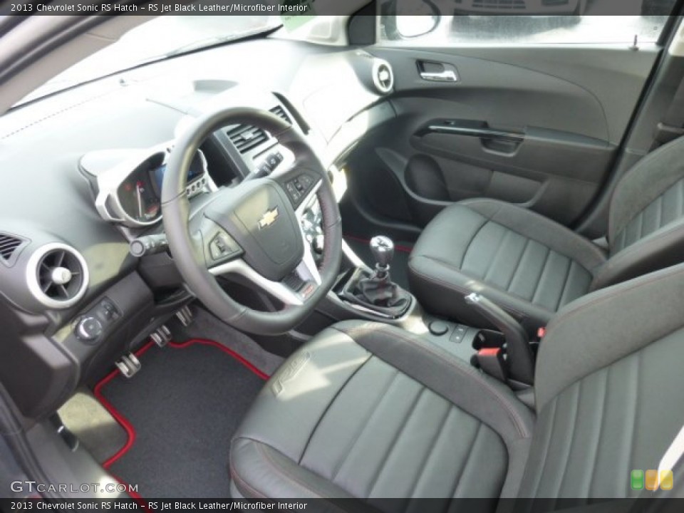 RS Jet Black Leather/Microfiber Interior Prime Interior for the 2013 Chevrolet Sonic RS Hatch #76531333