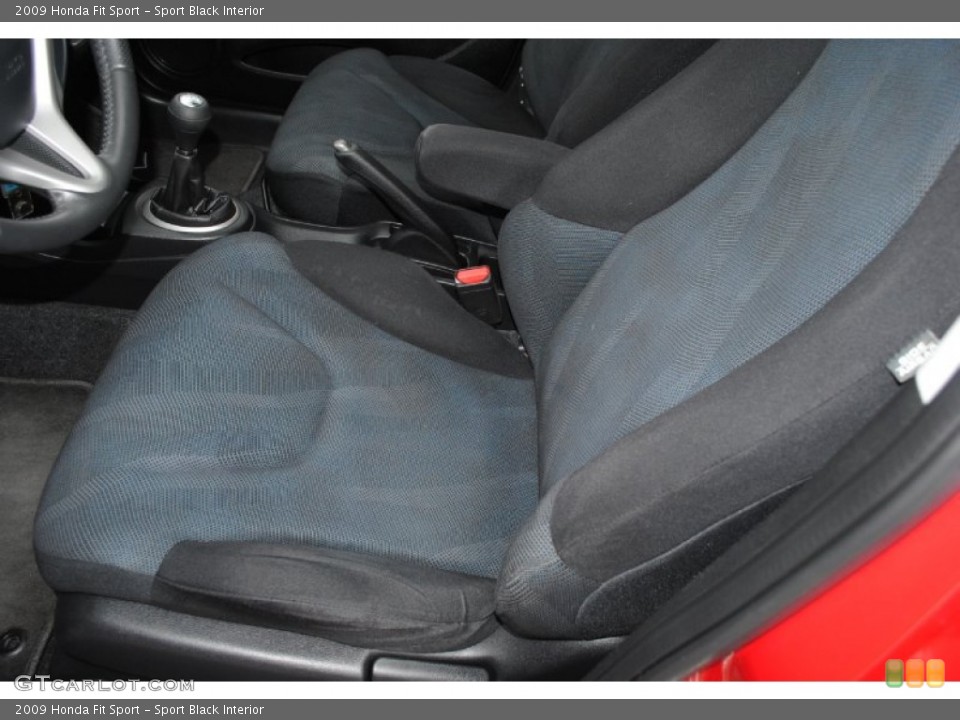 Sport Black Interior Front Seat for the 2009 Honda Fit Sport #76537109