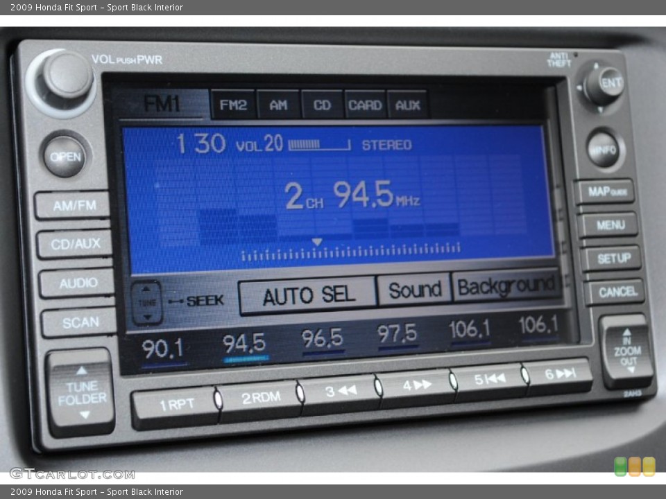 Sport Black Interior Audio System for the 2009 Honda Fit Sport #76537239